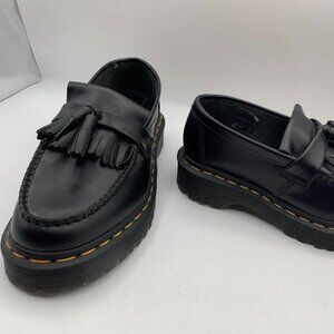 Black Tassel Platform Loafer - Classic Chunky Women's Shoe